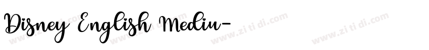 Disney English Mediu字体转换